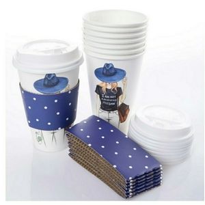 Graphique fashion travel cups with lids